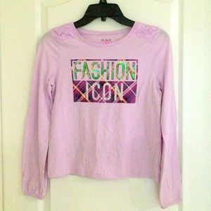 XL Children Place pink long sleeve Tee